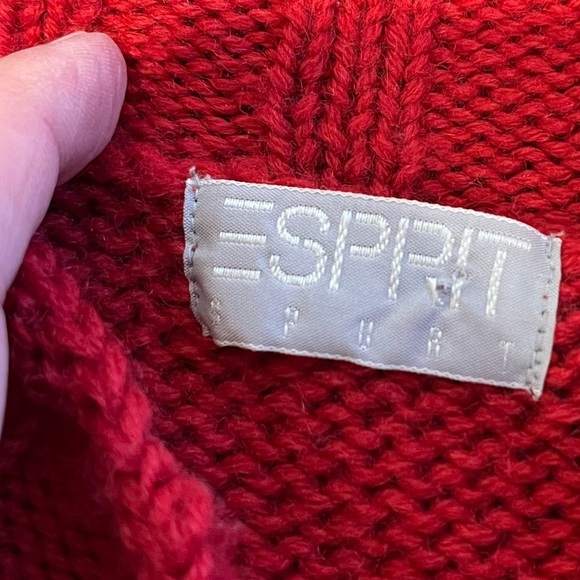 📍 VINTAGE ESPRIT SPORT 💯 wool knit sweater size XXL oversized ⚠️ - Picture 2 of 10